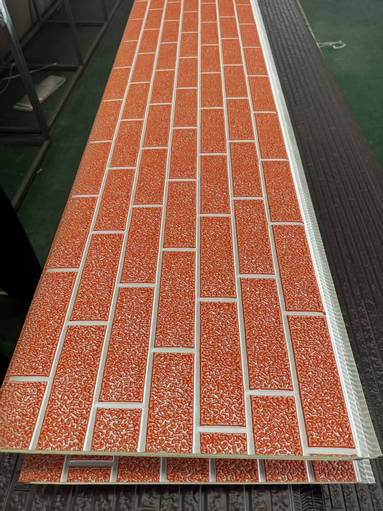 Brick pattern insulated wall panel