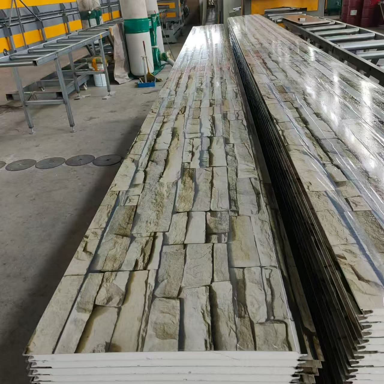 Stone finish panels for villa cladding