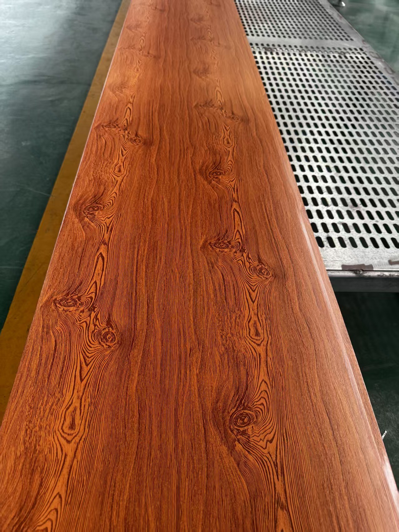 Wood grain insulated metal wall panel